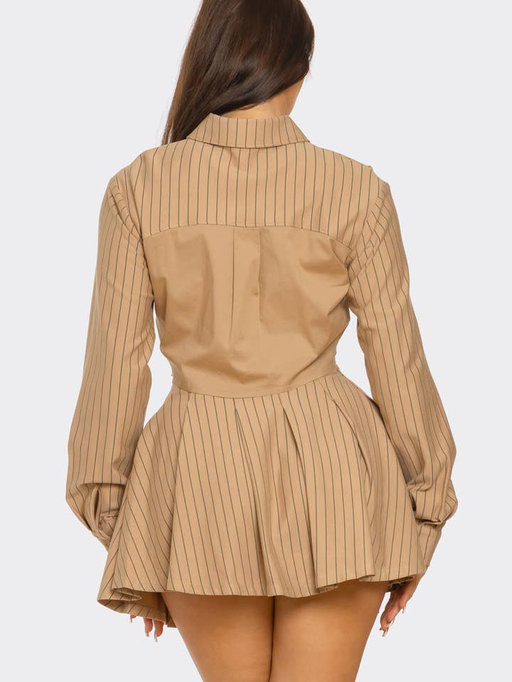 Julia by LoveJ - Wholesale Top & Skirt Set - Women's - Oversized Out Pocket Shirts Top And Skirt Set  12