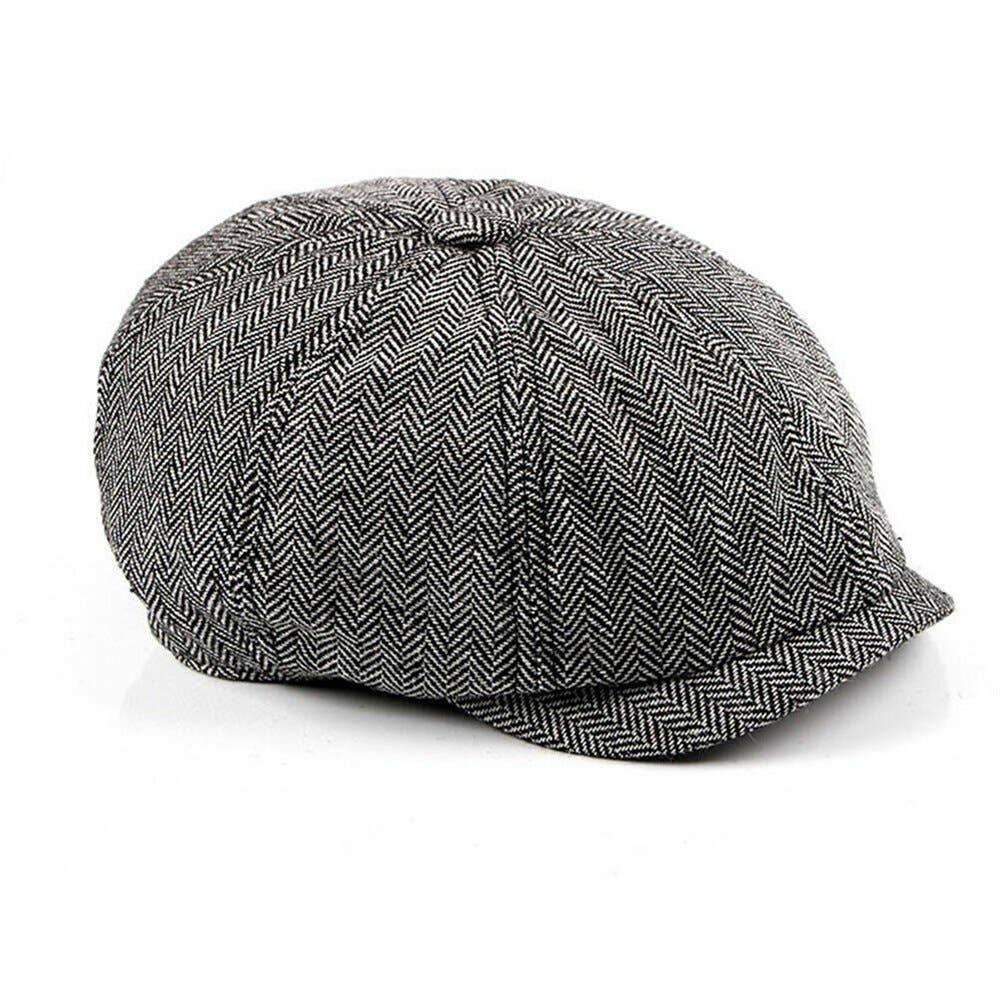 Syrrios Gifts LLC - Wholesale Newsboy/Schoolboy Hat - Men's - Peaky Blinders Hat Newsboy Flat Cap Herringbone Baker Boy8