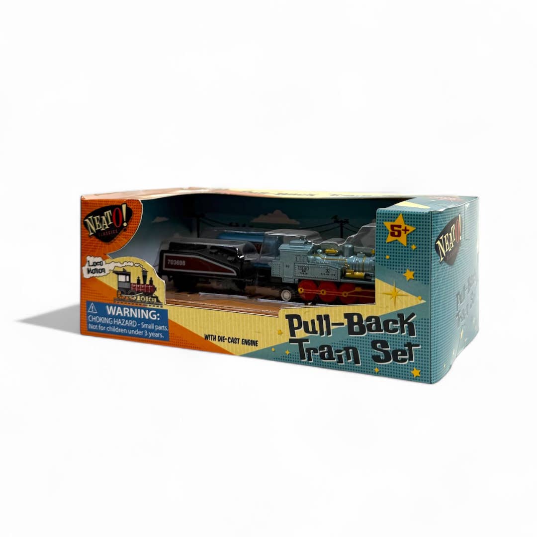 Toysmith - Wholesale Toy Set - Kids - Neato! Pull-Back Train Set - Retro Classic, vintage toys6