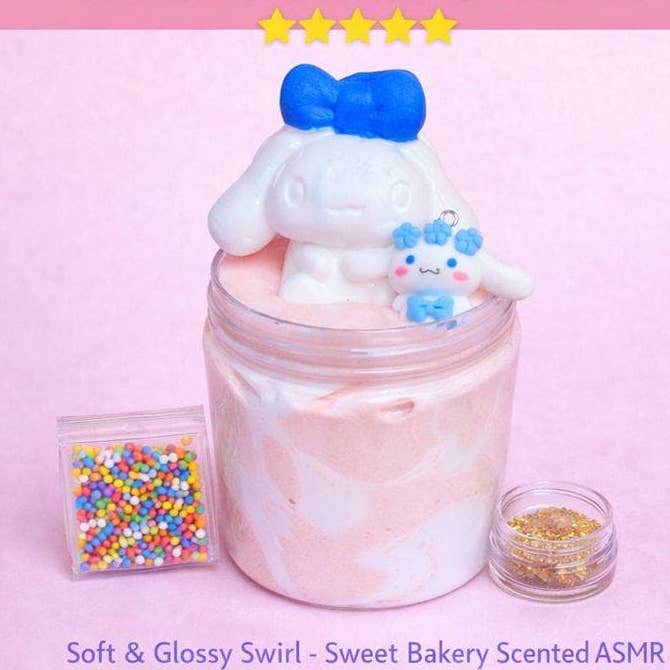 Cinnamoroll & Hello Kitty Thick Glossy ASMR Slime for wholesale by STEM Nation Slime