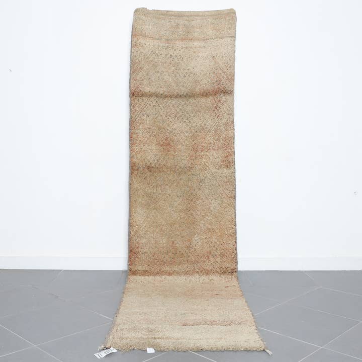 Tappeto Vintage Marocchino Runner – Tappeto Beni Ourain in Lana Fatto a Mano per la vendita all'ingrosso da parte di MUSMUSRUGS