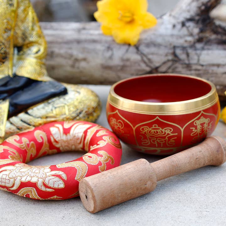 Lungta Imports - Wholesale Meditation Supplies - Tibetan Singing Bowl 8LS Complete Set For Meditation & Yoga7