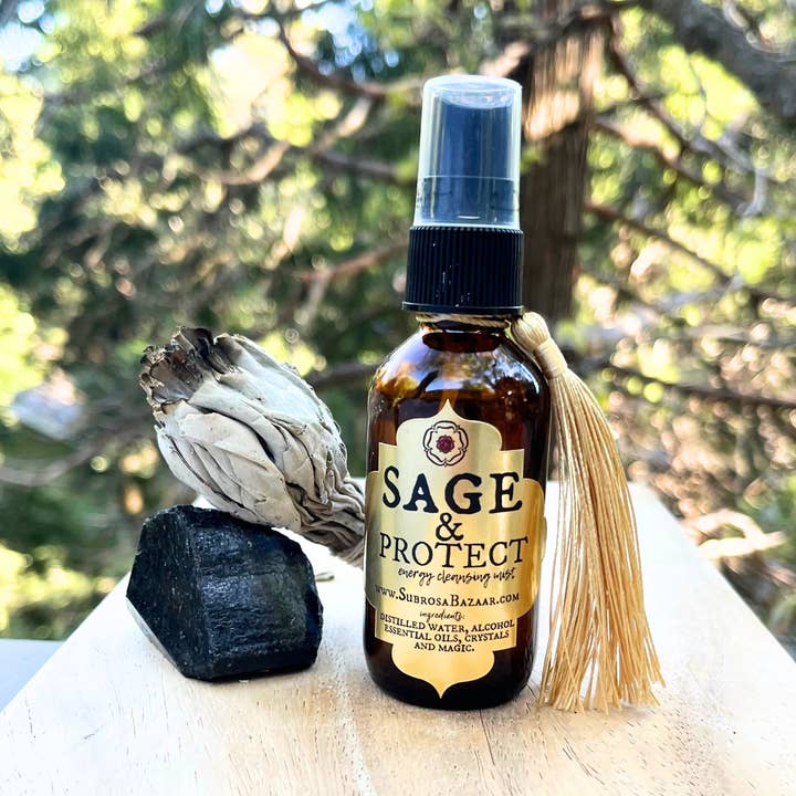 Sage & Protect Energy Cleansing Spray for wholesale by Subrosa Bazaar