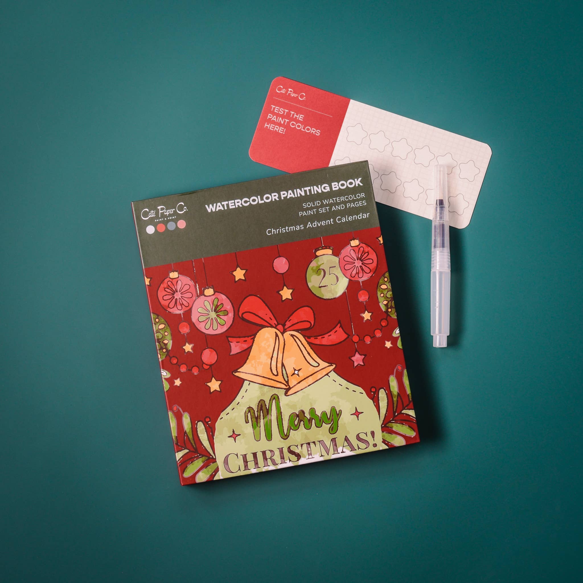 Cate Paper Co. – Aquarela por atacado – Livro de Aquarela e Conjunto de Tintas - Calendário do Advento0