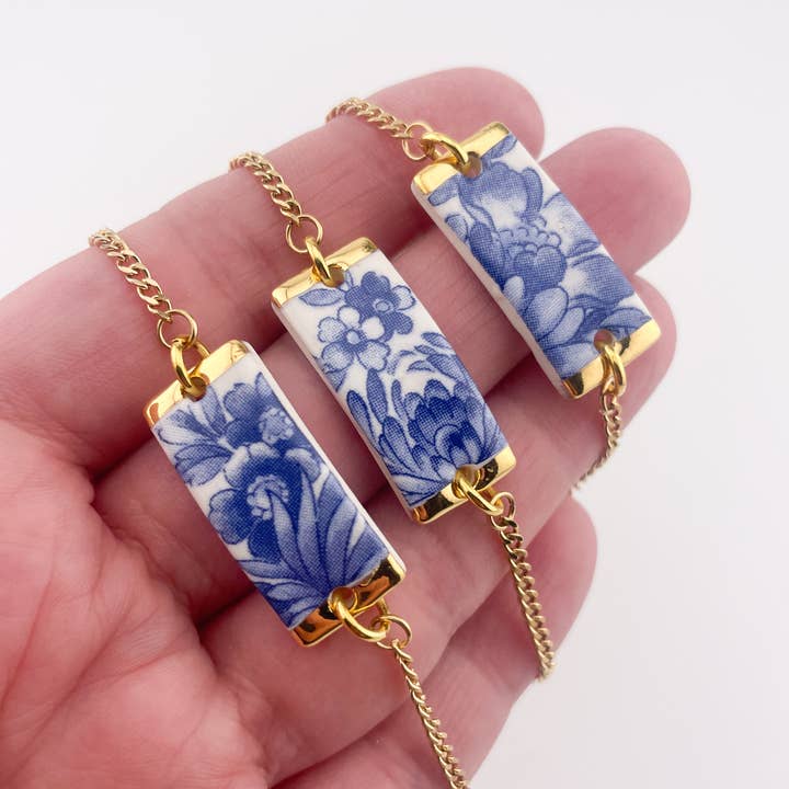 Clay Blanca - Wholesale Charm/Dangle Bracelet - Blue China Rectangle Bracelets (Options)0