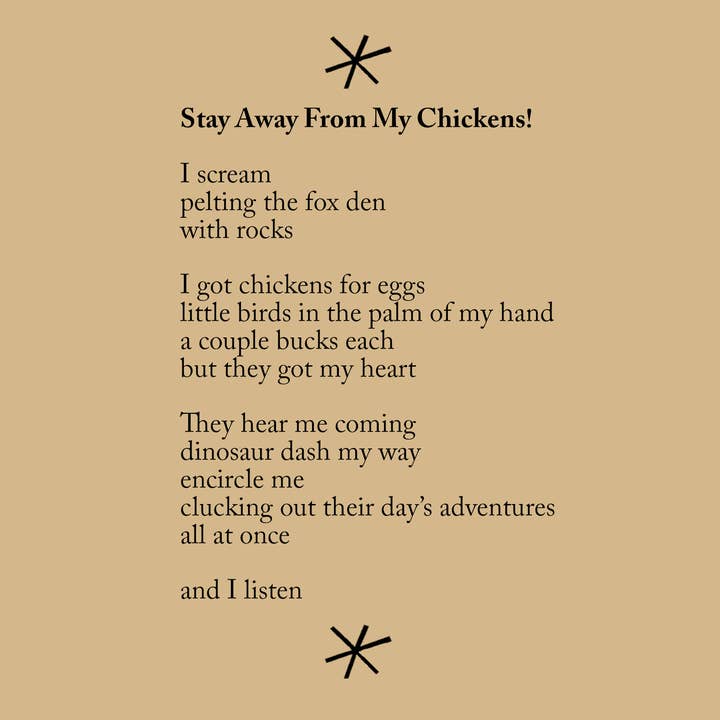 Bottlecap Press – Großhandel Poesie & Drama – Hühnergedichte, von Emma Alice Johnson1