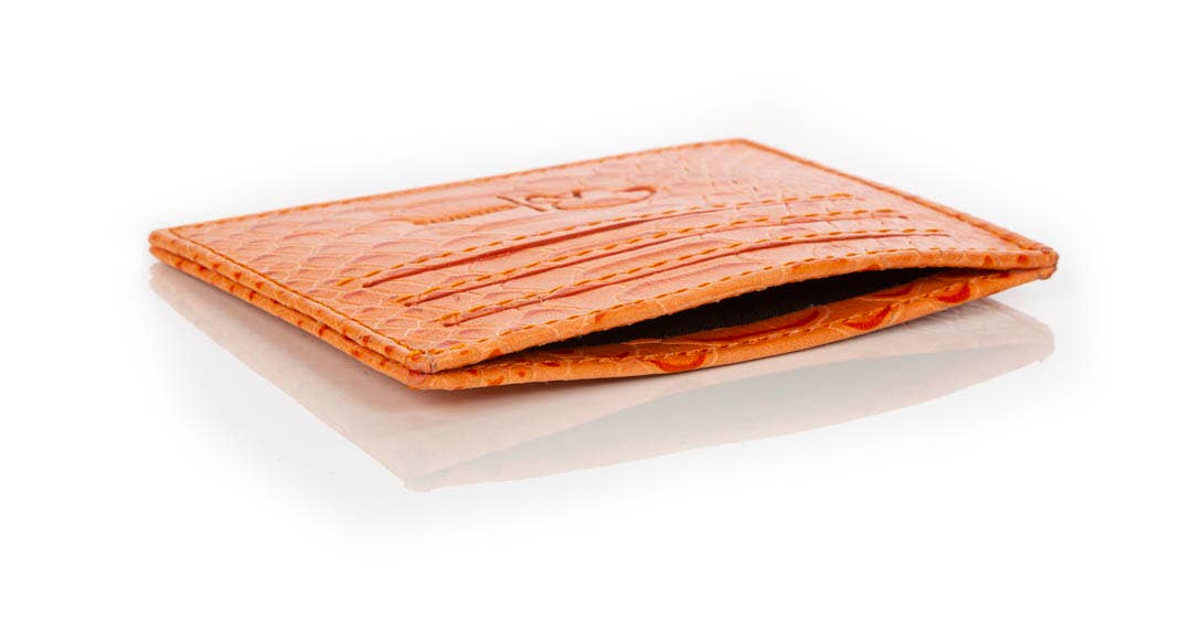 Benenate - Wholesale Card Holder - Women's - Orange Python 333 Card Case1