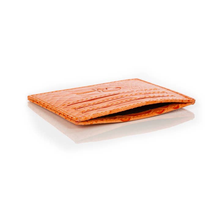 Benenate - Wholesale Card Holder - Women's - Orange Python 333 Card Case1