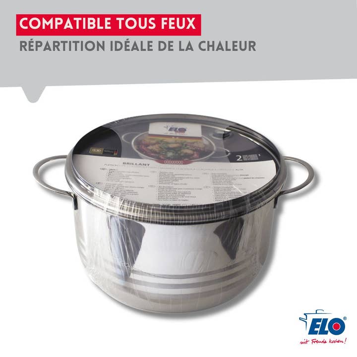 Elo - Venta al por mayor Ollas - Olla alta de acero inoxidable sin PFAS 20 cm Elo
