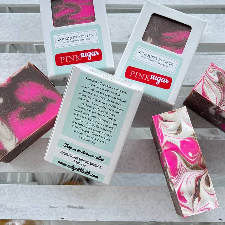 Colquitt Bath Co. – wholesale Tvål – Rosa sockertvål 5,5 oz2