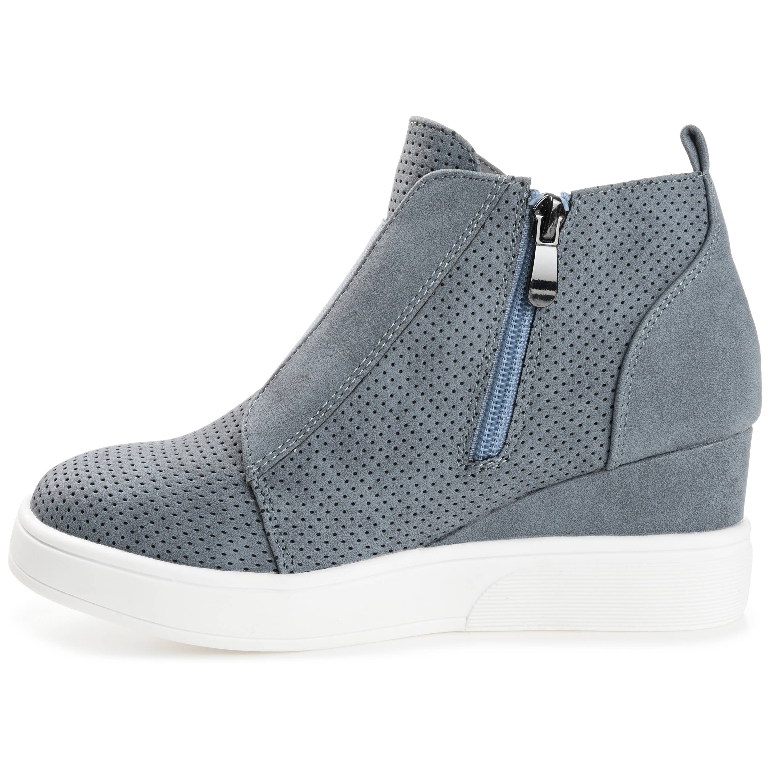 Journee - Wholesale Slip On Sneakers - Women's - Clara Wedge Sneakers In Faux Leather6
