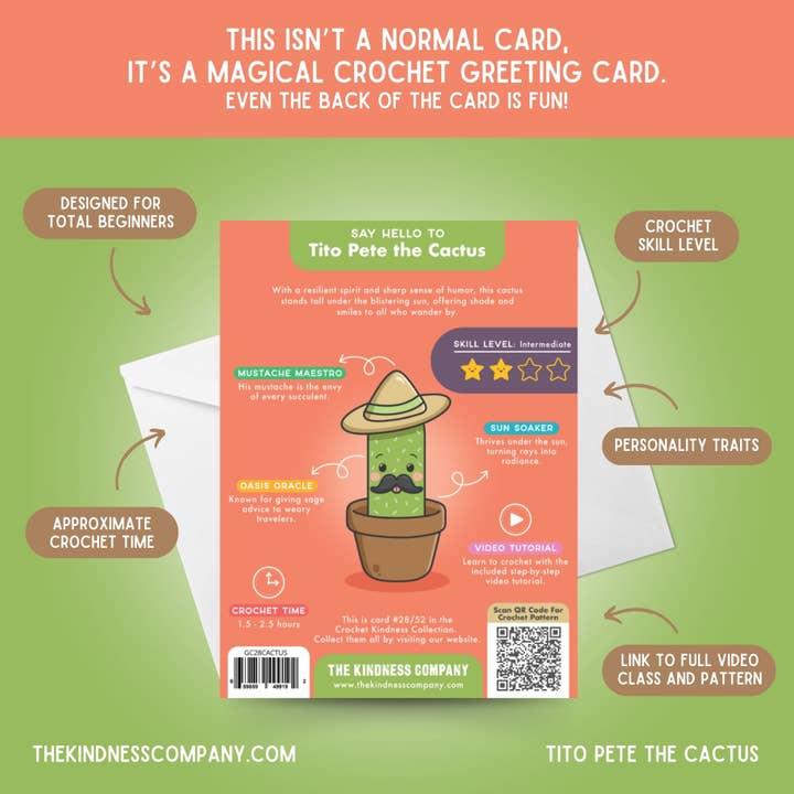 The Kindness Company - Wholesale Thank You Card - Thank You Card & Cactus Crochet Pattern6