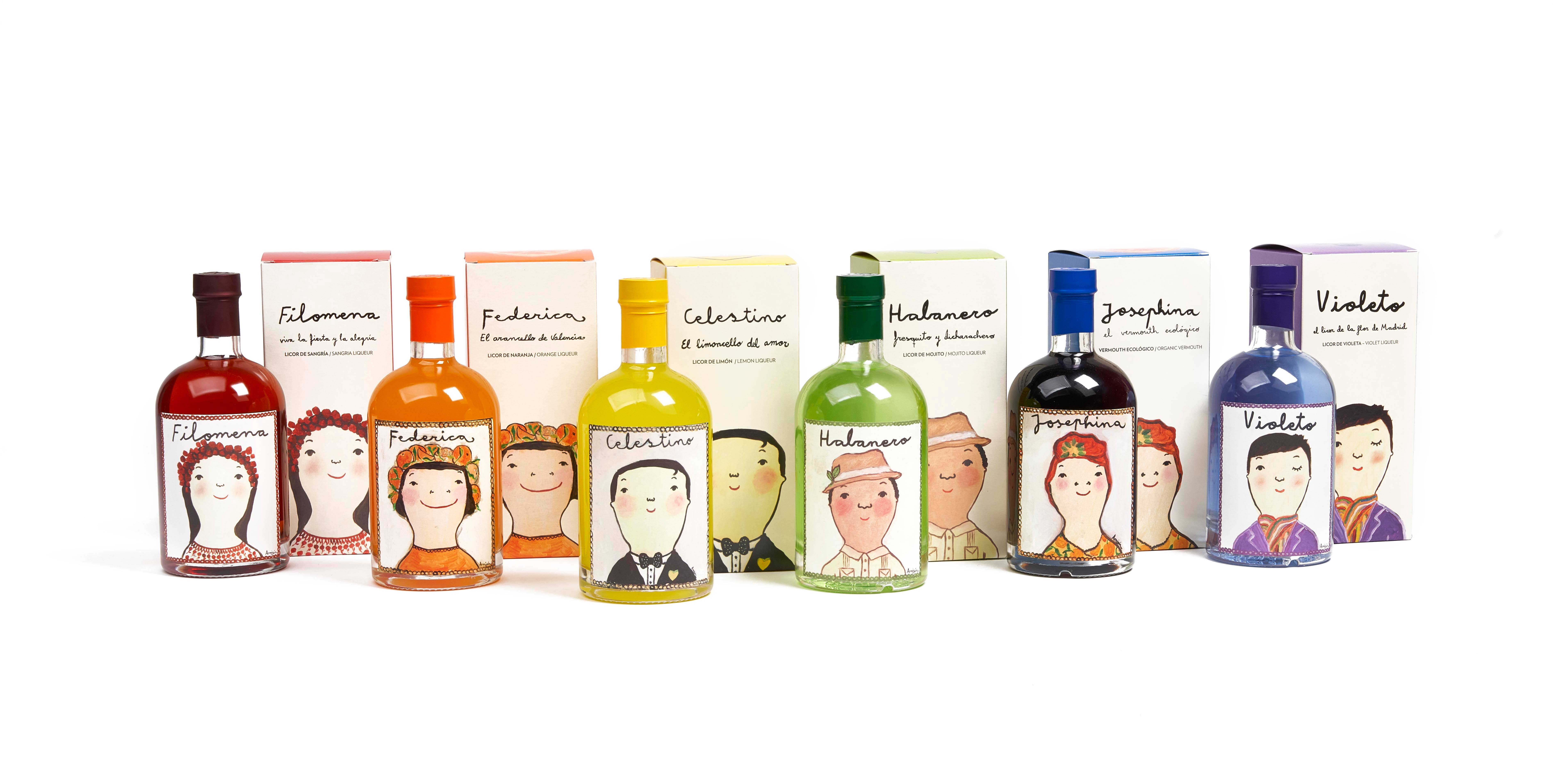 Liqueurful - Wholesale Likeur - Rainbow mix likeurset, 50 cl per fles2