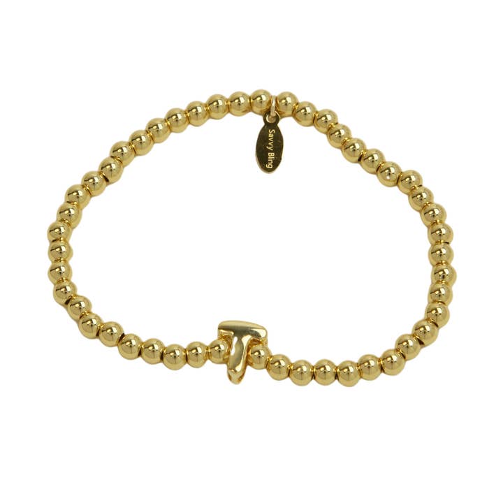 Savvy Bling - Wholesale Beaded Bracelet - Initial Bubble Bracelet20