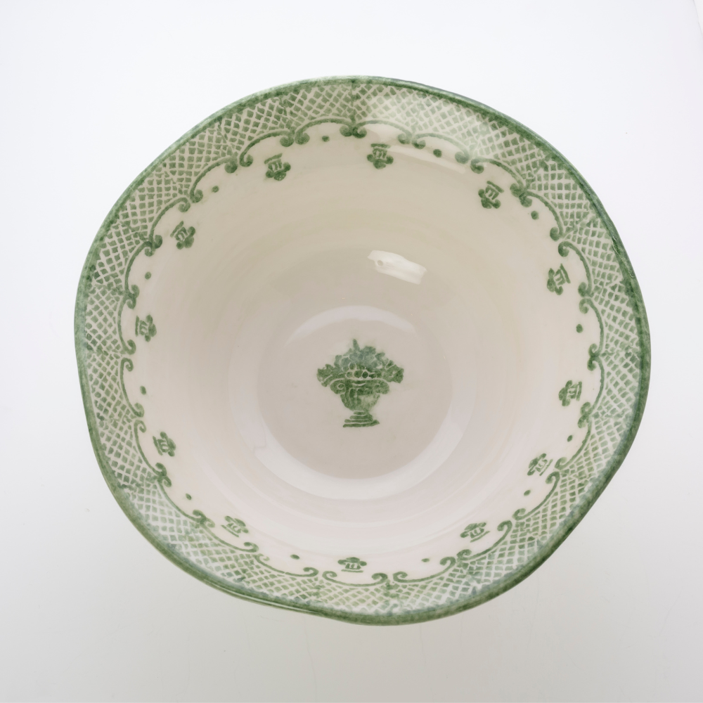 Burano Green Large Serving Bowl - New for wholesale on Faire0