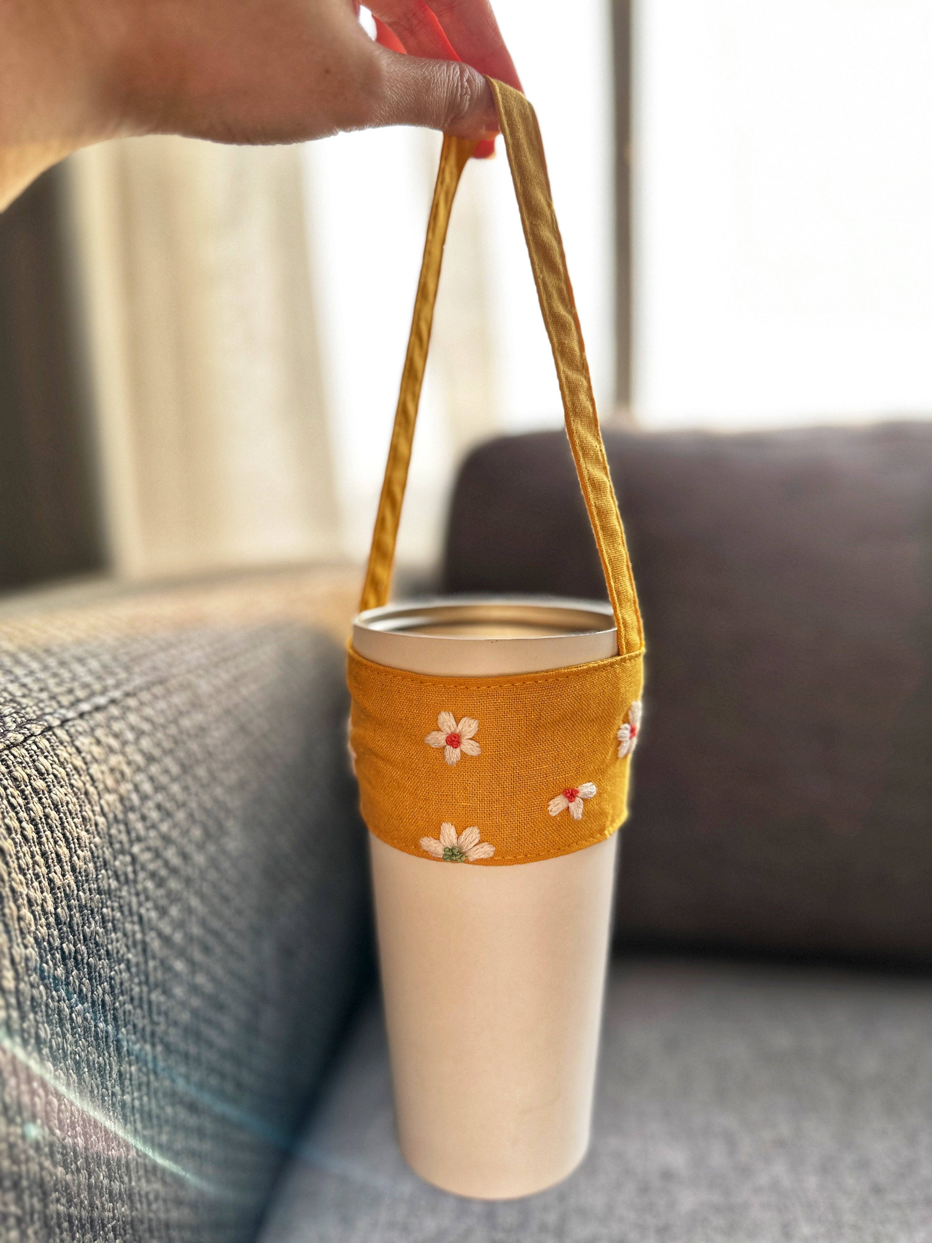 Quince Fables - Wholesale Isolators voor dranken/huggers en koozies - Geborduurde Bloemen Bekerdrager ✅4