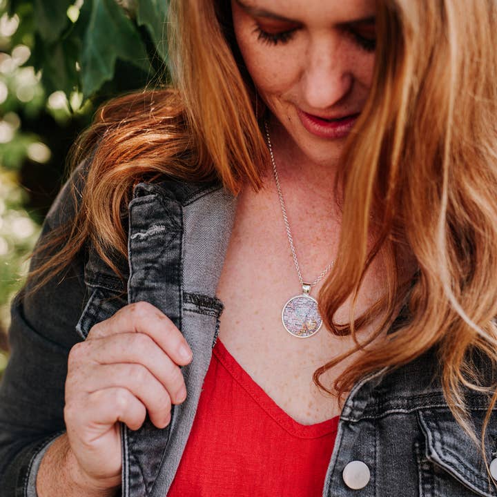 Whimsy Spirit Shop - Wholesale Pendant/Charm Necklace - Custom Map Necklace - U.S. City of your choice6