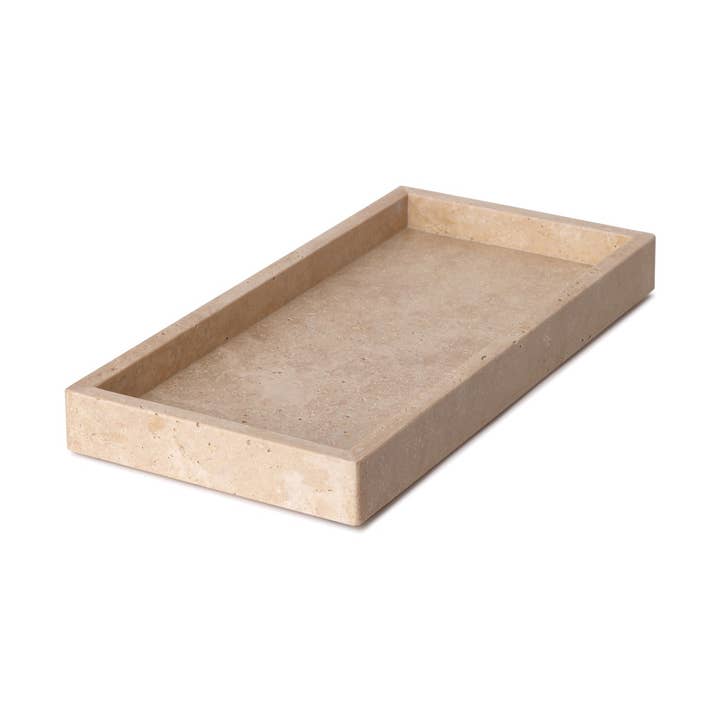 Vassoio in travertino 15x30cm per la vendita all'ingrosso da parte di MOOISA