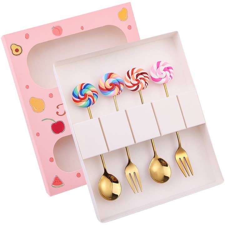 T-I7.1 DC1052-035-2 Presentset Bestick 4 delar - Lolli för wholesale av Menga Trading