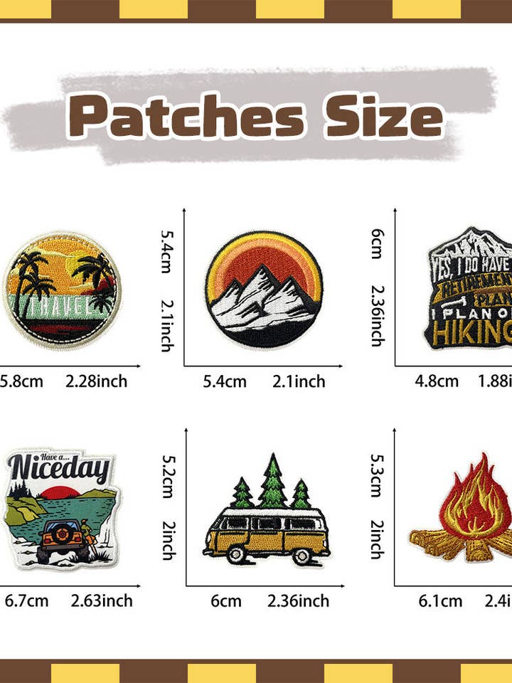 Série de patchs thermocollants pour le camping en plein air pour la vente par StyleGalX