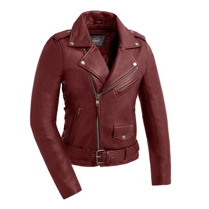USA Leather Shop – Casaco de couro - Mulher por atacado – Casaco de Couro Personalizado para Motociclista Feminina Popstar7