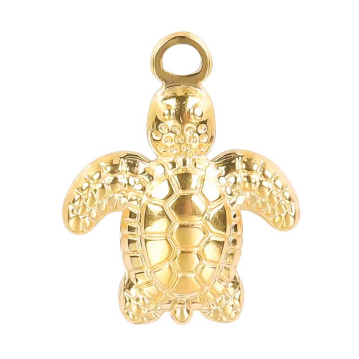 Baby-Schildkröten-Anhänger Gold für den Großhandel von Coco Luna Collection