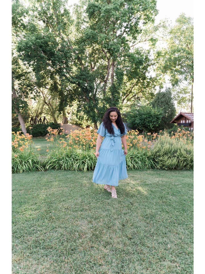 Peony Alley - Vendita all'ingrosso Vestito - Donna - Abito midi tinta unita color ambra5