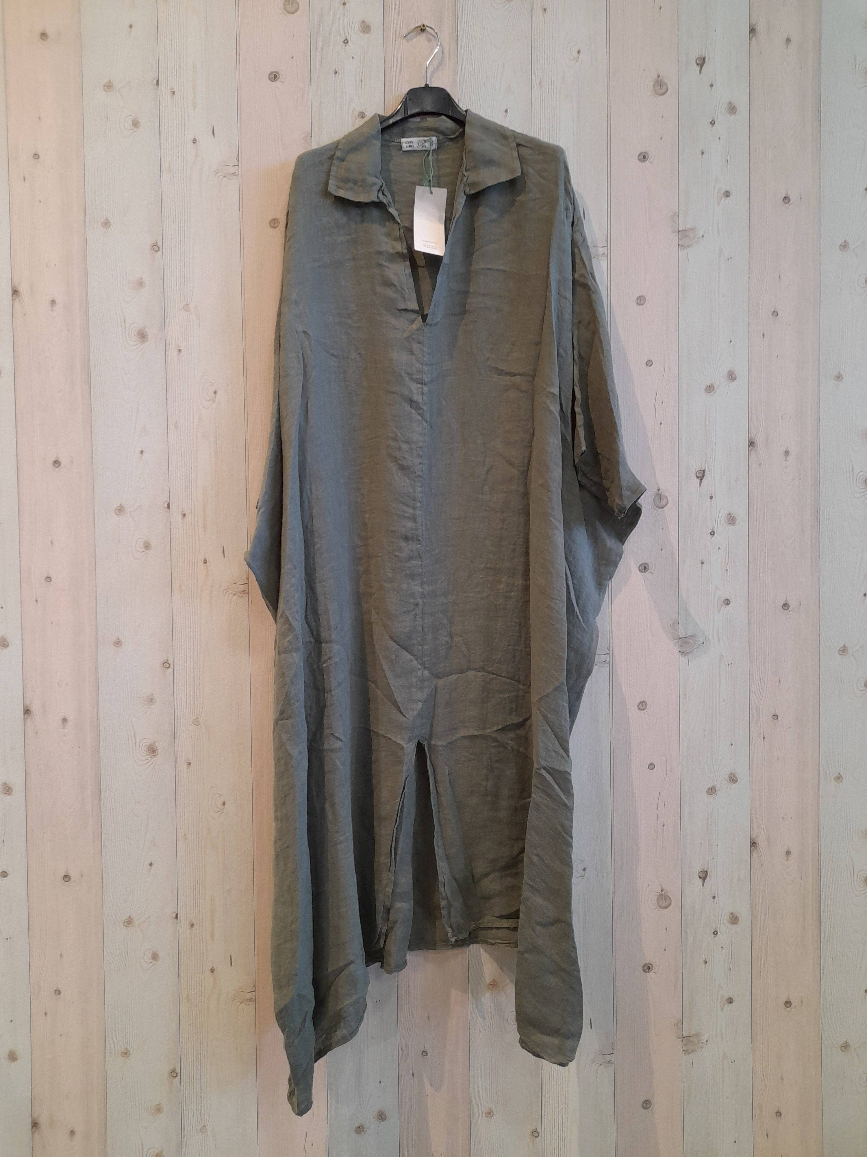 Linen & More - Wholesale Kaftan - Dames - REF 9036 wijde kaftan van 100% linnen0