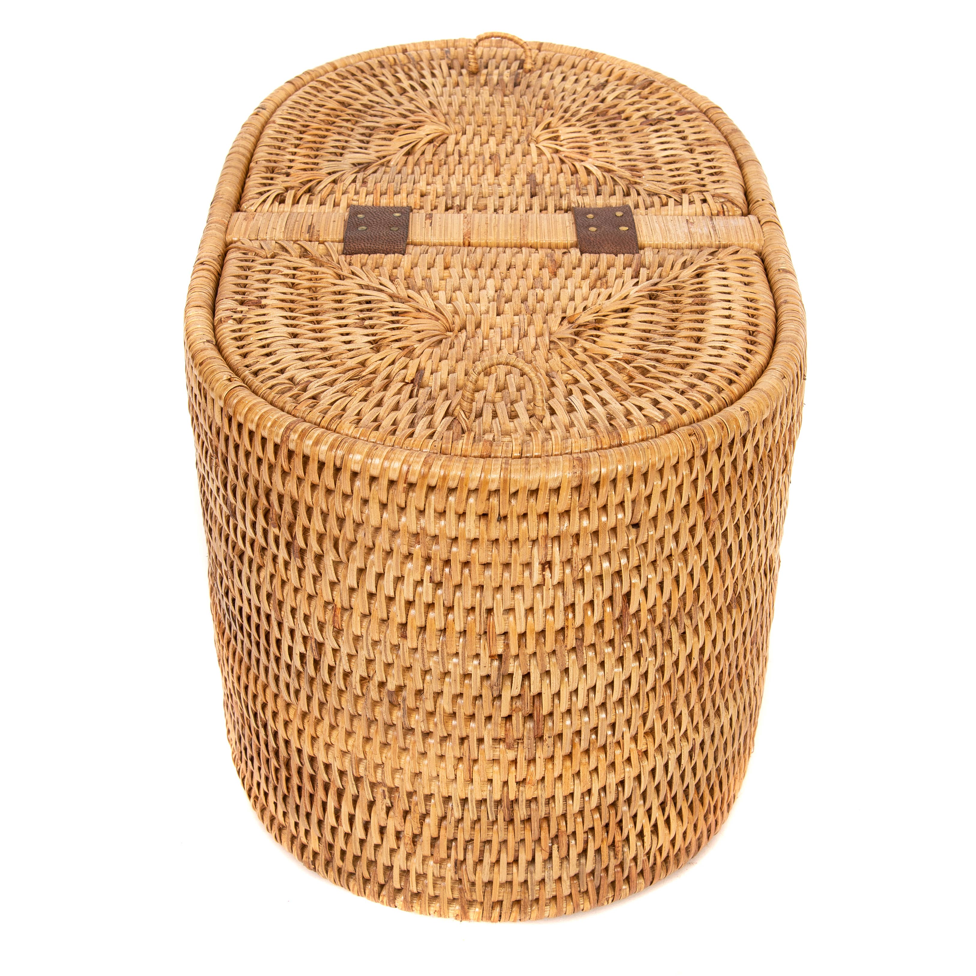 Artifacts Trading Company - Wholesale Toilet Paper Holder - Oval Rattan Double Tissue Roll Box2