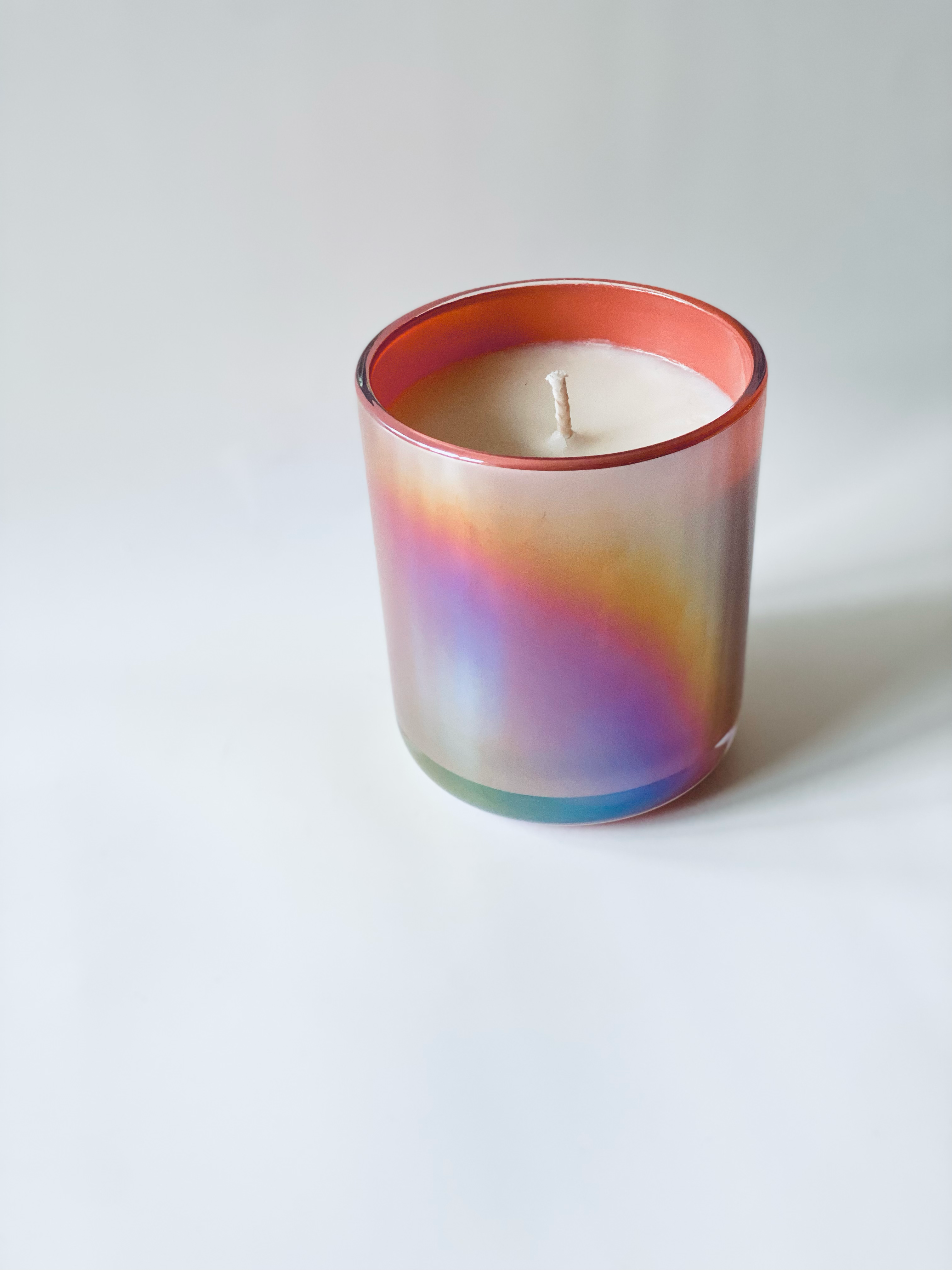 Candle Cabana - Wholesale Jar/Filled Candle - 12 oz Pink Iridescent Vessel - 100% Natural Soy Candle3