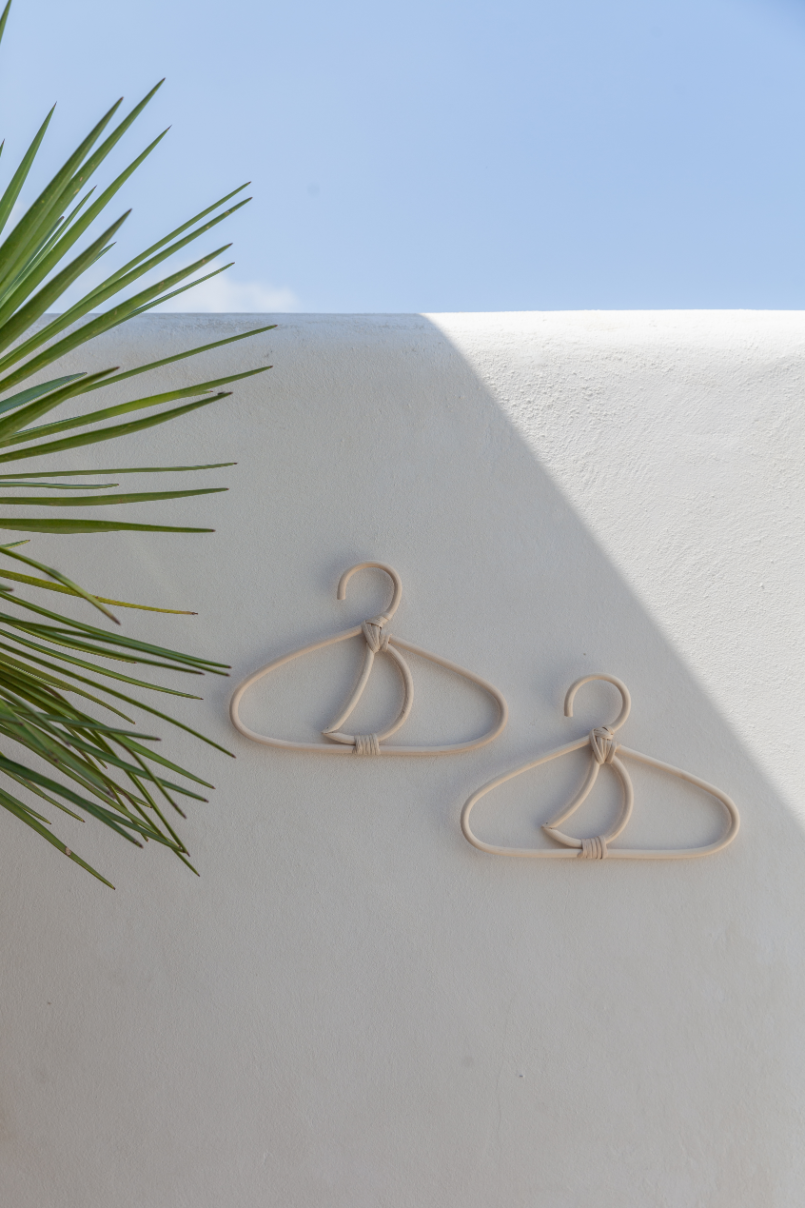 Village Thrive - Wholesale Clothes Hangers - Moon Rattan Hanger1