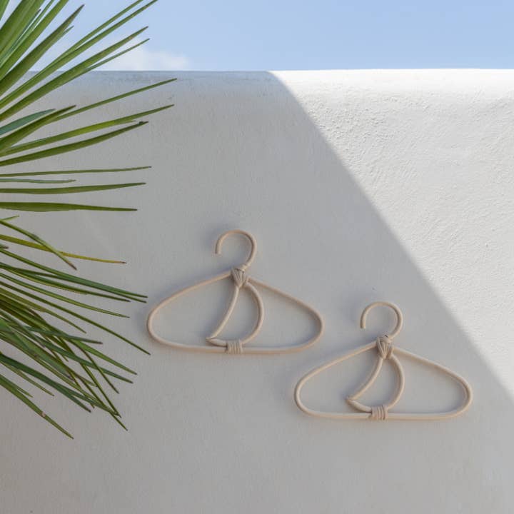 Village Thrive - Wholesale Clothes Hangers - Moon Rattan Hanger1