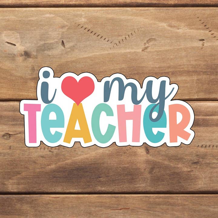 Adhesivo «ama a mi profesor» para venta al por mayor de C3DAR Design