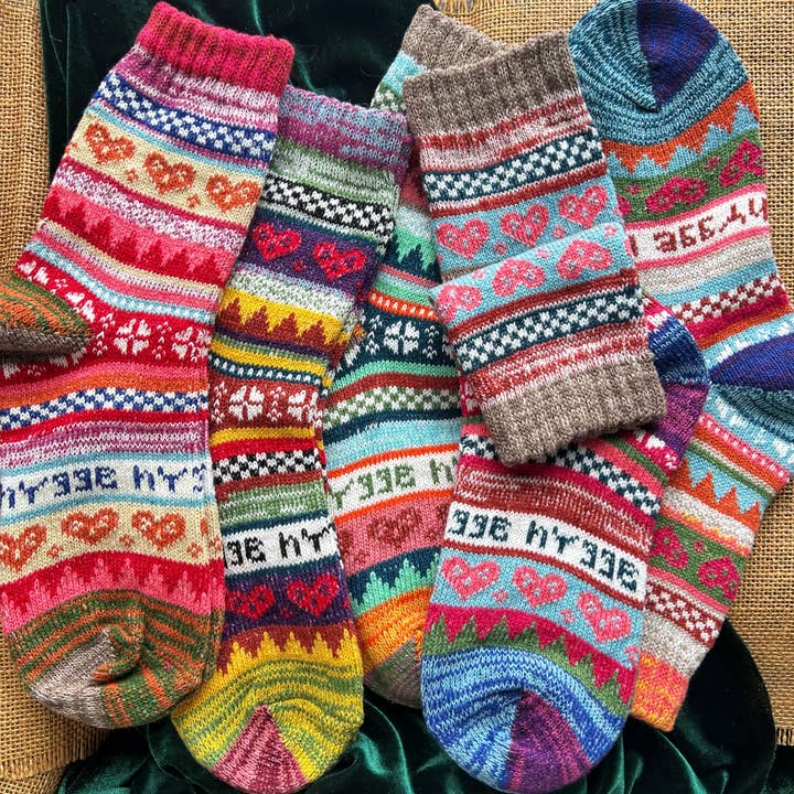 ✨ NEW ✨ Hygge Love Socks for wholesale by Daisy Dunes