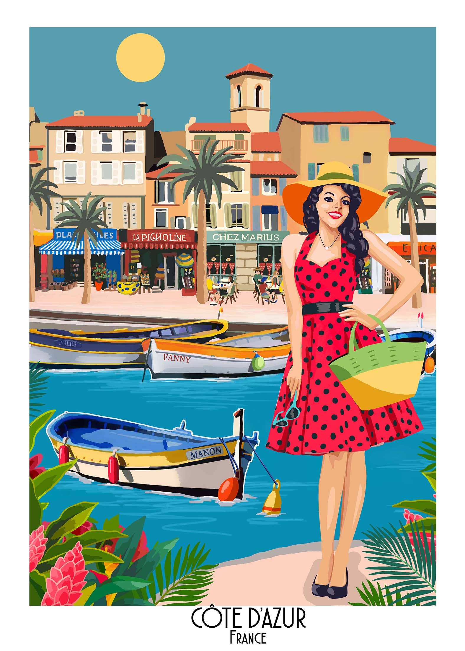 La Belle France - Vente Torchons - Torchon Provence 100 % coton11