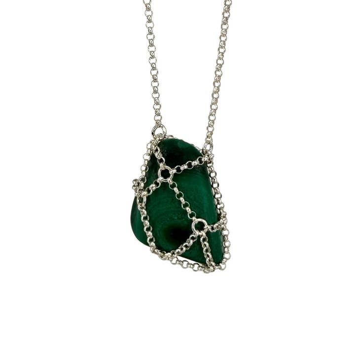 Caged Malachite Pendant I for wholesale by MHART