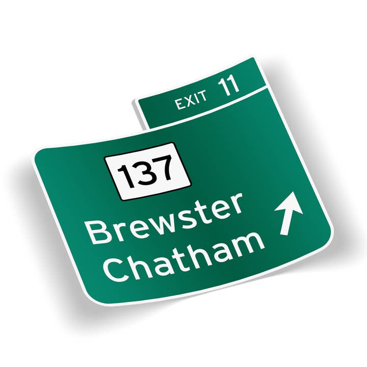 Cape Cod Stickers - Wholesale Sticker - Exit 11 Route 6 Old Cape Cod Exit Number Waterproof Sticker0