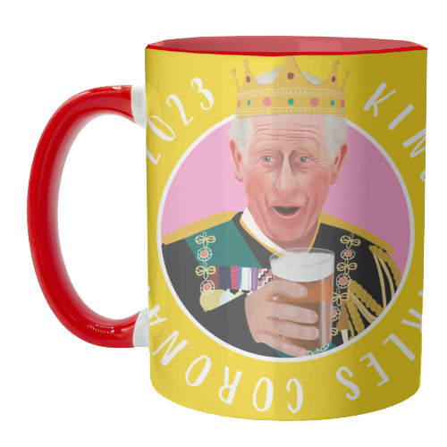 ART WOW – wholesale Coffee mug – Mugs 'King Charles Coronation Yellow and2
