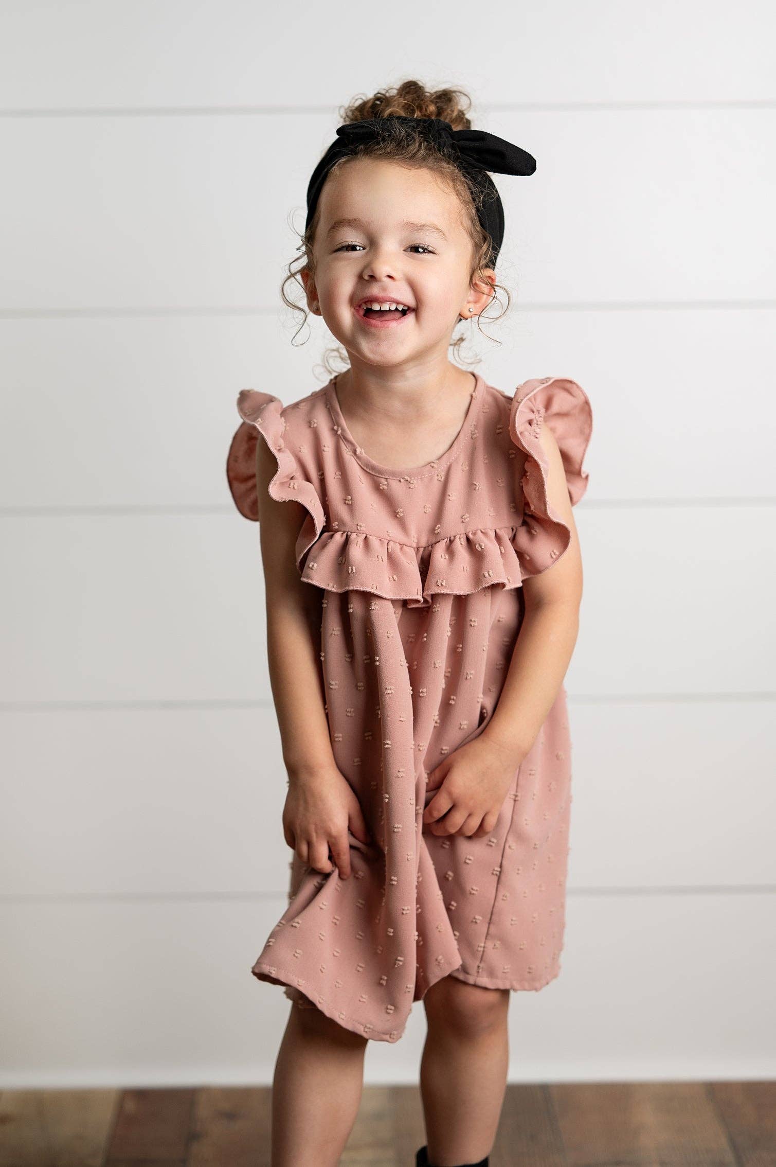 Wren & James - Vente Robe – enfant - Robe d'été à volants avec plastron à pois suisses pour filles