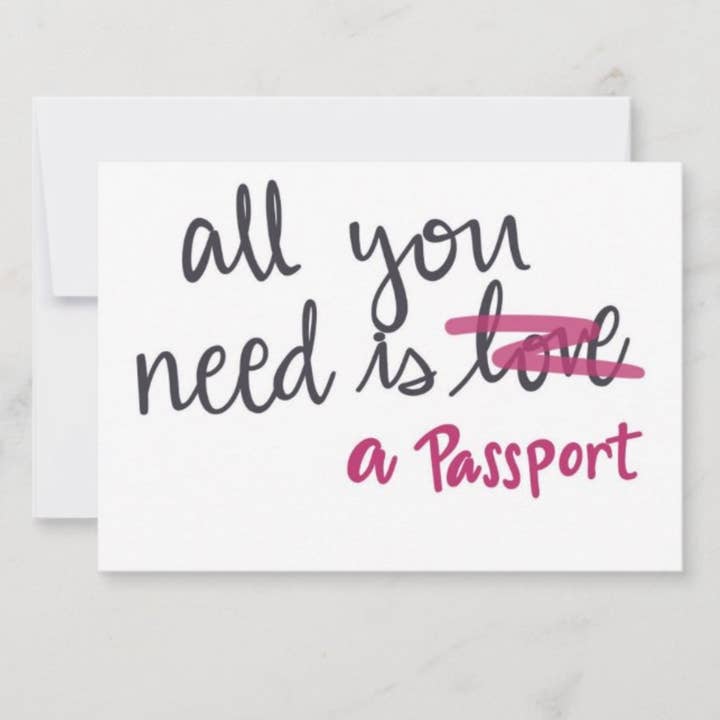 All You Need is a Passport for wholesale by Ethel B Designs