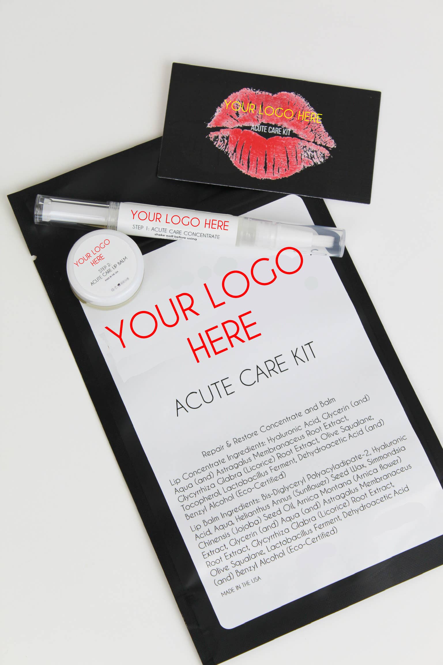 Aesthetic Aftercare - Vente Baumes à lèvres - Kit de soins esthétiques pour les lèvres à marque privée - 2 étapes