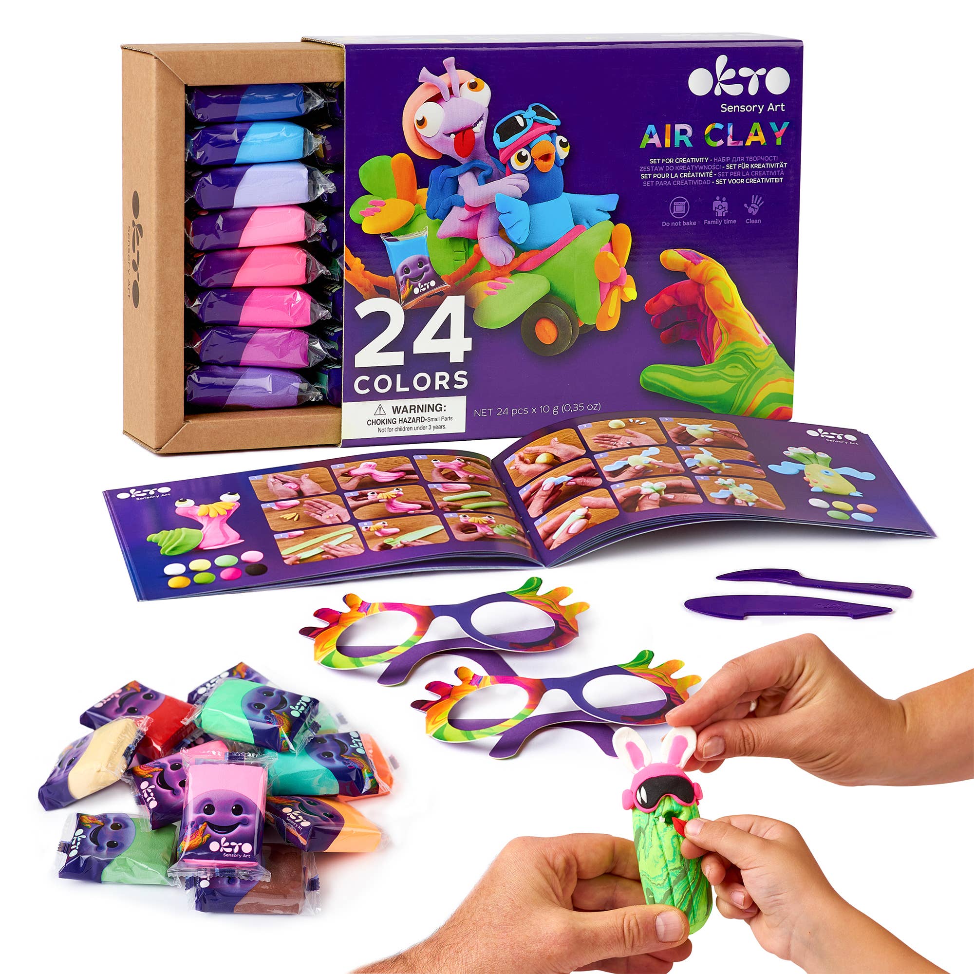 Fainotoys - Wholesale Art Set - Kids & Baby - OKTO Air Clay Set for Creativity – 24 Colors1