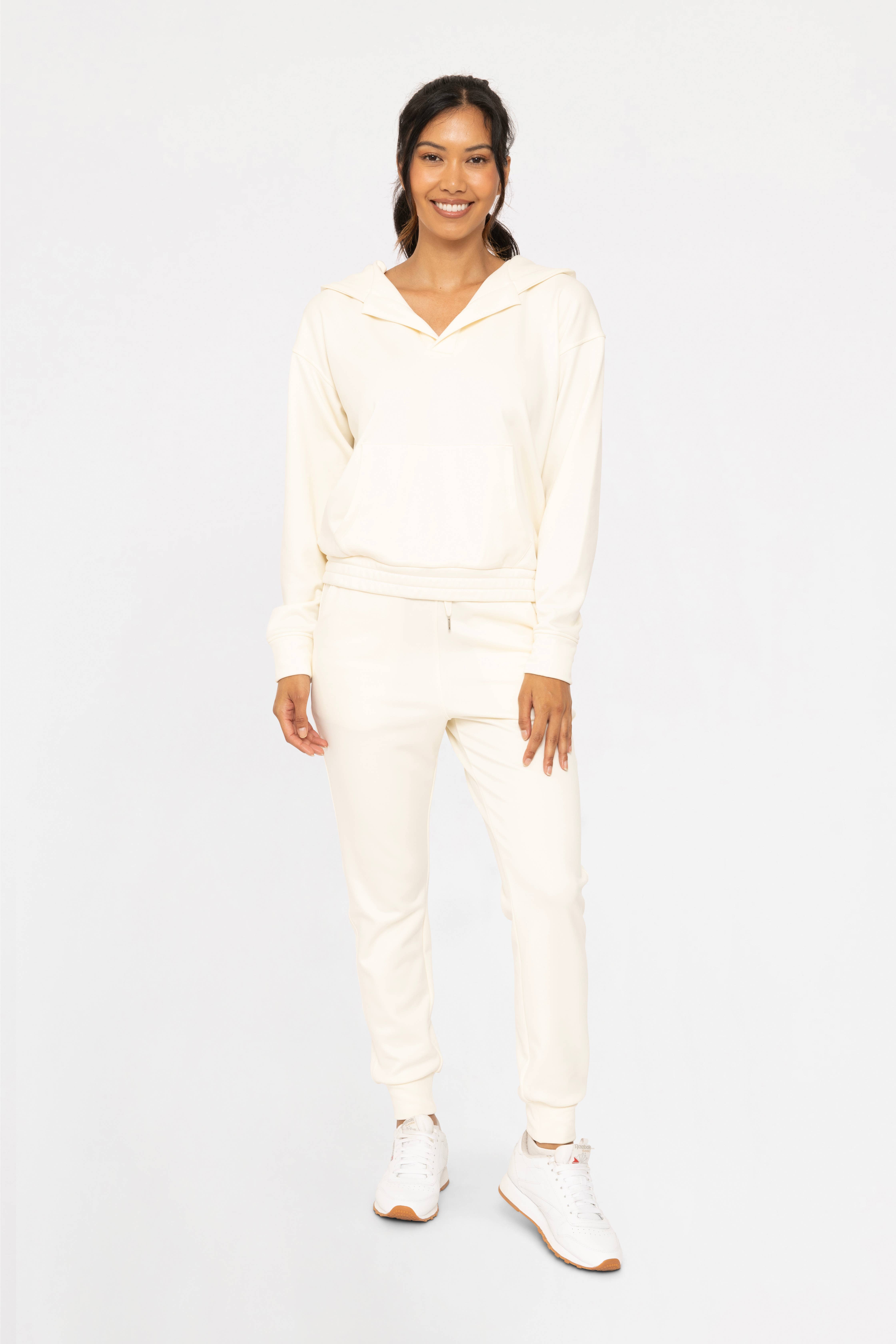 Mono B - Wholesale Hoodie - Women's - Elevated Pullover Henley Hoodie7