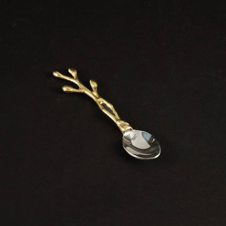 India Handicrafts Inc - Wholesale Kitchen Spoon - Gold Stainless Steel Bud Spoon1