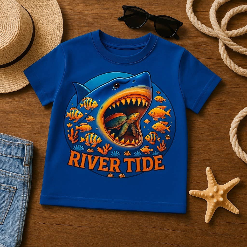 Blue Megalodon Tee Shirt  for wholesale on Faire2