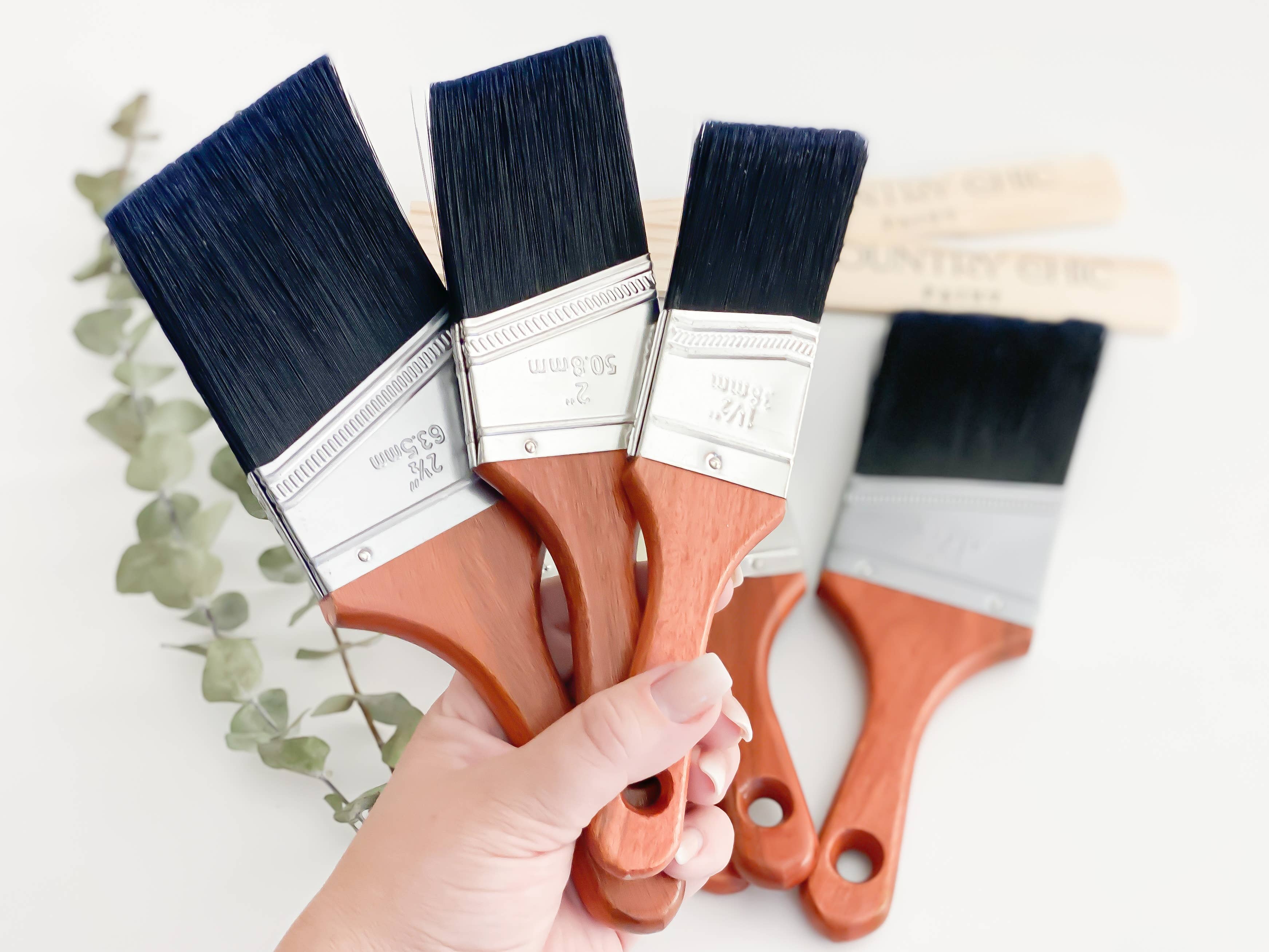Country Chic Paint - Wholesale Paint/Wax Brush - Short-Handle Paint Brush - Synthetic Bristles5