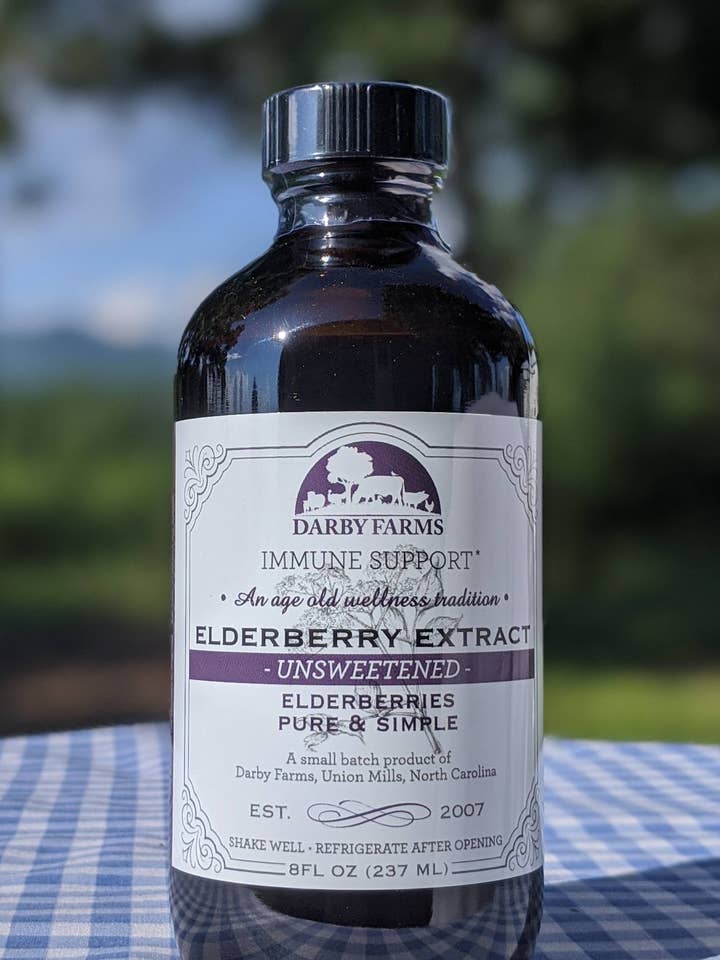 Elderberry Extract Unsweetened for wholesale by Darby Farms Wellness