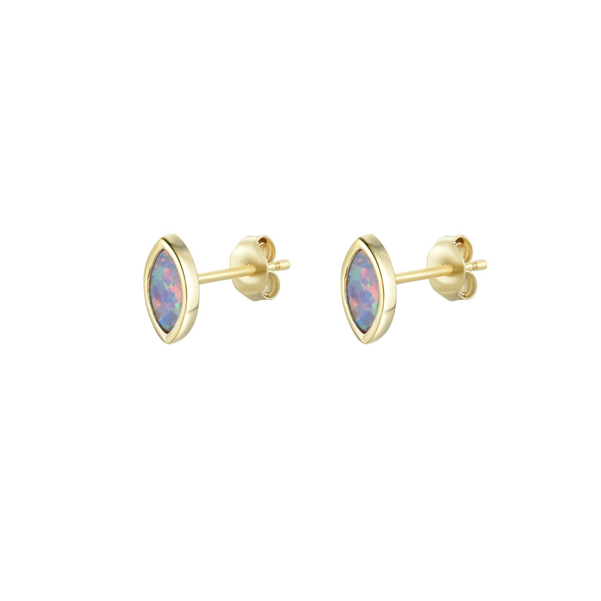 Kamaria Jewelry - Vente Clous d'oreille - Boucles d'oreilles à tige Marquise Opal2