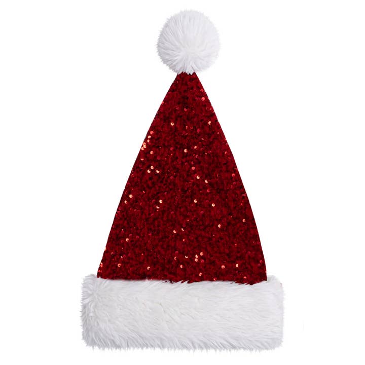 GEXWORLDWIDE - Wholesale Santa Hat - Shiny Christmas Hats Adult-Sized Festive Accessories2