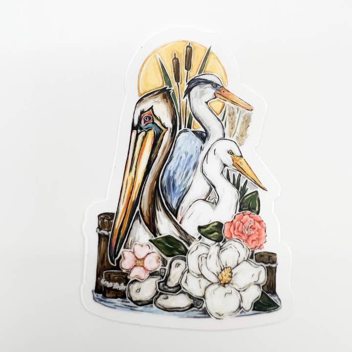 Home Malone - Wholesale Sticker - Southern Marshland Sticker -Swamp Birds Bottle Laptop Decal